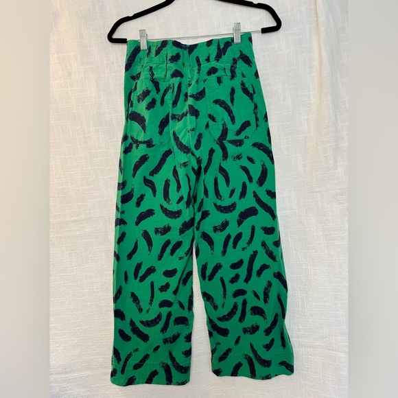 Maeve by Anthropologie-The Collette Green and Navy Artistic Pants - Picture 2 of 7